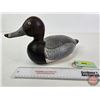 Image 1 : Wooden Duck Decoy (Consignor Tag ~ Redhead Drake : Working Decoy : Hollow Body : Found in Quebec : U
