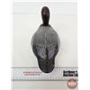 Image 7 : Wooden Duck Decoy (Consignor Tag ~ Redhead Drake : Working Decoy : Hollow Body : Found in Quebec : U