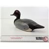 Image 8 : Wooden Duck Decoy (Consignor Tag ~ Redhead Drake : Working Decoy : Hollow Body : Found in Quebec : U