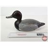 Image 9 : Wooden Duck Decoy (Consignor Tag ~ Redhead Drake : Working Decoy : Hollow Body : Found in Quebec : U
