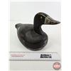 Image 4 : Wooden Duck Decoy (Consignor Tag ~ Blue Bill Drake : Working : Quebec : c.1950) (Measures : 8"H x 6-