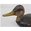 Image 10 : Wooden Duck Decoy (Consignor Tag ~ Hand Carved & Painted : Mallard Hen : Working Decoy) (Measures : 