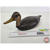 Image 1 : Wooden Duck Decoy (Consignor Tag ~ Hand Carved & Painted : Mallard Hen : Working Decoy) (Measures : 