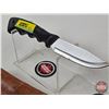 Image 2 : Remington Rubber Grip Hunting Knife w/Leather Sheath (Total Length of Knife : 9-1/2"L)