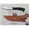 Image 3 : Remington Rubber Grip Hunting Knife w/Leather Sheath (Total Length of Knife : 9-1/2"L)