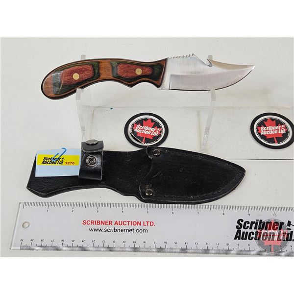 Premiere H-88 Hunting Knife with Laminated Handle & Sheath  (Total Length of Knife : 8-1/2"L)