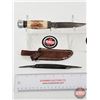 Image 1 : Knife Combo (2) : Hunting Knife w/Leather Sheath (Resin Handle) & Pocket Knife (Longest Measures : 7
