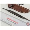 Image 2 : Knife Combo (2) : Hunting Knife w/Leather Sheath (Resin Handle) & Pocket Knife (Longest Measures : 7