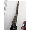 Image 3 : Knife Combo (2) : Hunting Knife w/Leather Sheath (Resin Handle) & Pocket Knife (Longest Measures : 7