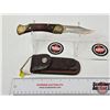 Image 1 : Uncle Henry/Schrade Folding Knife w/Leather Sheath  (Open Measures : 8-3/4"L)