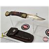 Image 2 : Uncle Henry/Schrade Folding Knife w/Leather Sheath  (Open Measures : 8-3/4"L)