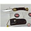 Image 3 : Uncle Henry/Schrade Folding Knife w/Leather Sheath  (Open Measures : 8-3/4"L)