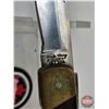 Image 4 : Uncle Henry/Schrade Folding Knife w/Leather Sheath  (Open Measures : 8-3/4"L)