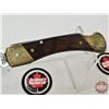 Image 5 : Uncle Henry/Schrade Folding Knife w/Leather Sheath  (Open Measures : 8-3/4"L)