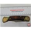 Image 7 : Uncle Henry/Schrade Folding Knife w/Leather Sheath  (Open Measures : 8-3/4"L)