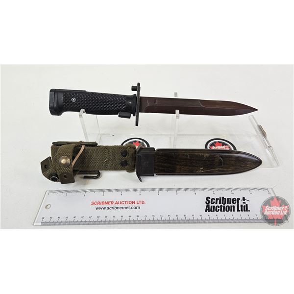 Danish Bayonet w/Sheath "USM5A1" (M1 Garand) (Total Length of Bayonet : 11-1/2"L)