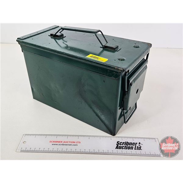 Metal Ammo Box  (Measures : 7-1/2"H x 6-1/4"W x 12"D)