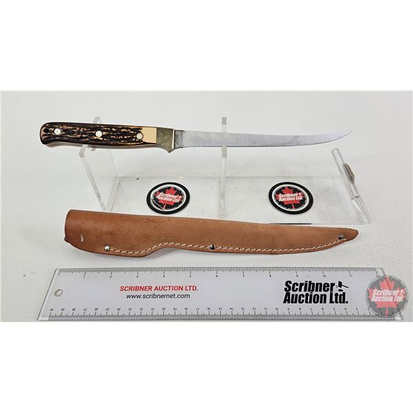 Uncle Henry Fillet Knife w/Leather Sheath (Total Length of Knife : 12")