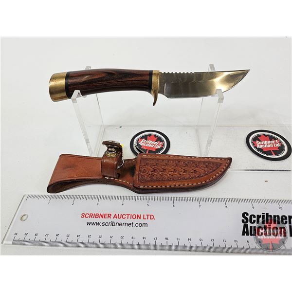 Browning Belt Knife w/Leather Sheath (Total Length of Knife : 7-1/2"L)
