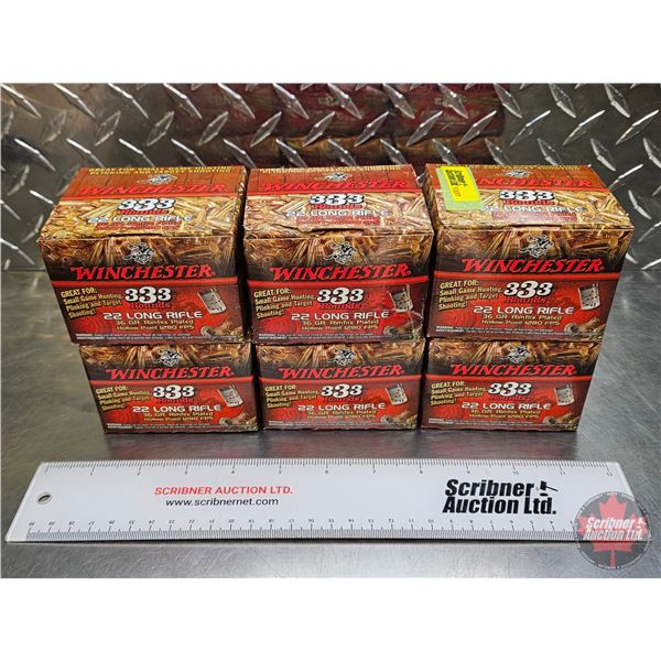 AMMO : Winchester : Plated Hollow Point :  22LR (36gr Hollow Point) (6 Boxes of 333) (1998 Rnds TOTA