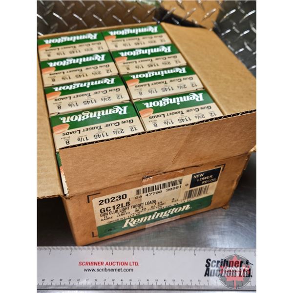 AMMO ~ CASE LOT : Remington : Gun Club Target Loads 12ga (2-3/4") (1-1/8oz - #8 Shot) (10 Boxes of 2