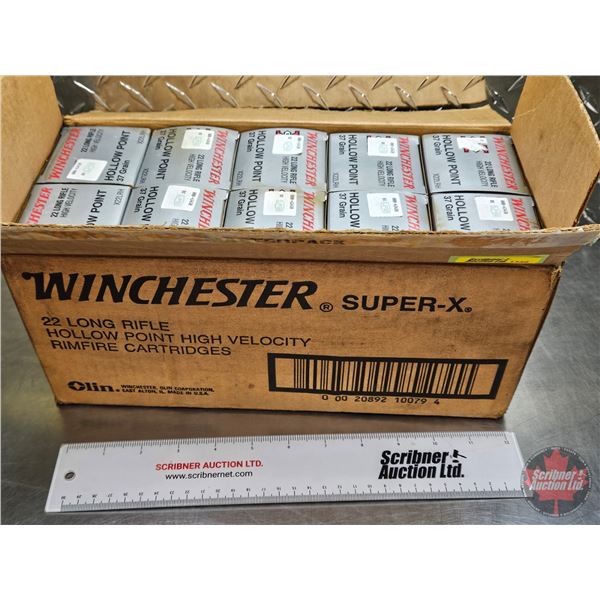 AMMO ~ CASE LOT : Winchester Super X High Velocity : 22 LR (37gr Hollow Point) (100 Boxes of 50) (50