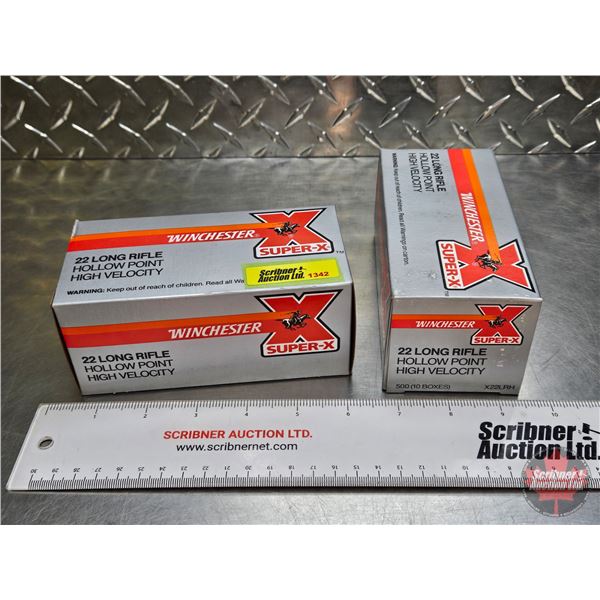 AMMO: Winchester Super X High Velocity : 22 LR (37gr Hollow Point) (2 Bricks of 500) (1000 Rnds TOTA