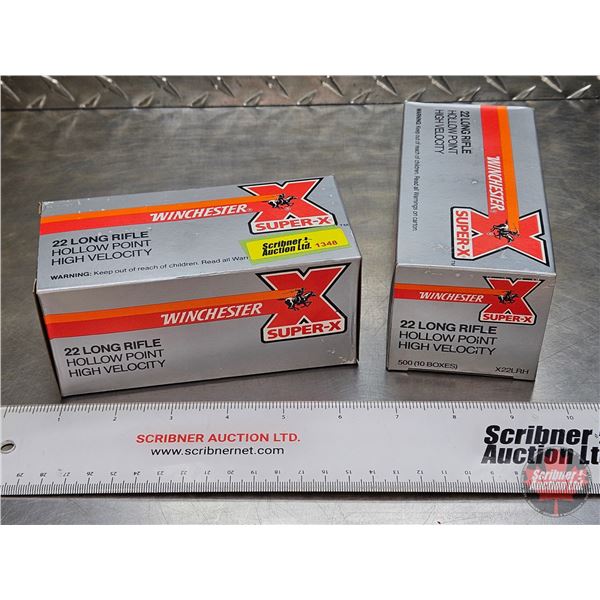 AMMO: Winchester Super X High Velocity : 22 LR (37gr Hollow Point) (2 Bricks of 500) (1000 Rnds TOTA