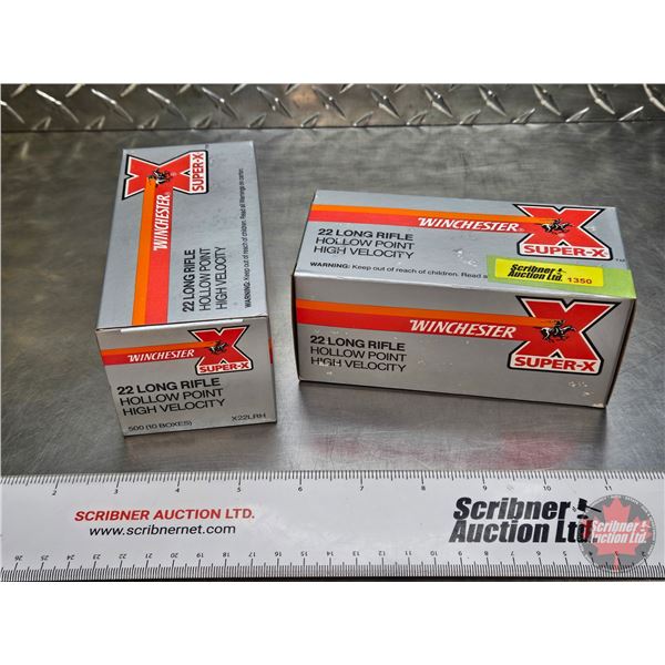 AMMO: Winchester Super X High Velocity : 22 LR (37gr Hollow Point) (2 Bricks of 500) (1000 Rnds TOTA