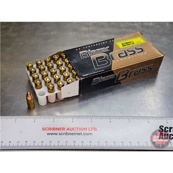AMMO : Blazer Brass 9mm Luger (115gr FMJ) (1 Box of 50 Rnds TOTAL)