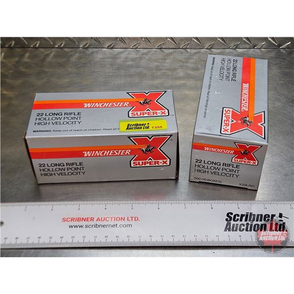 AMMO: Winchester Super X High Velocity : 22 LR (37gr Hollow Point) (2 Bricks of 500) (1000 Rnds TOTA