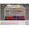 Image 4 : AMMO & Brass : Federal Classic 270 Win (150gr HI-SHOK Soft Point RN) (1 Box of 16 Rnds TOTAL + 8 Cou