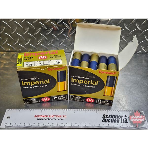 AMMO : IVI Imperial 12ga (2-3/4") (1-1/4oz - #6 Shot) (1 Box of 25 + 1 Box of 21) (46 Rnds TOTAL)