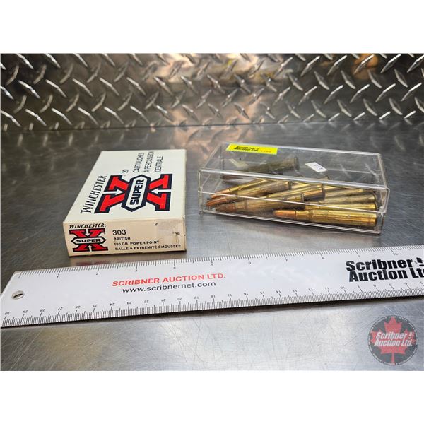 AMMO: Winchester Super X :  303 British (180gr Power Point) (1 Box of 20 + 12 Loose 303 British Rnds