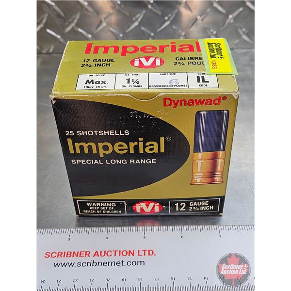 AMMO : IVI Imperial 12ga (2-3/4") (1-1/4oz - #6 Shot) (1 Box of 25) (25 Rnds TOTAL)