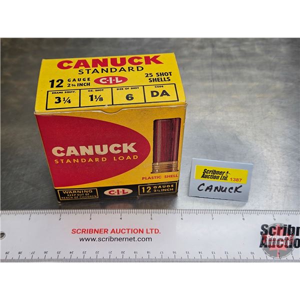 AMMO: CIL Canuck Standard : 12ga (2-3/4") (1-1/8oz - #6 Shot) (1 Box of 25 Rnds TOTAL)