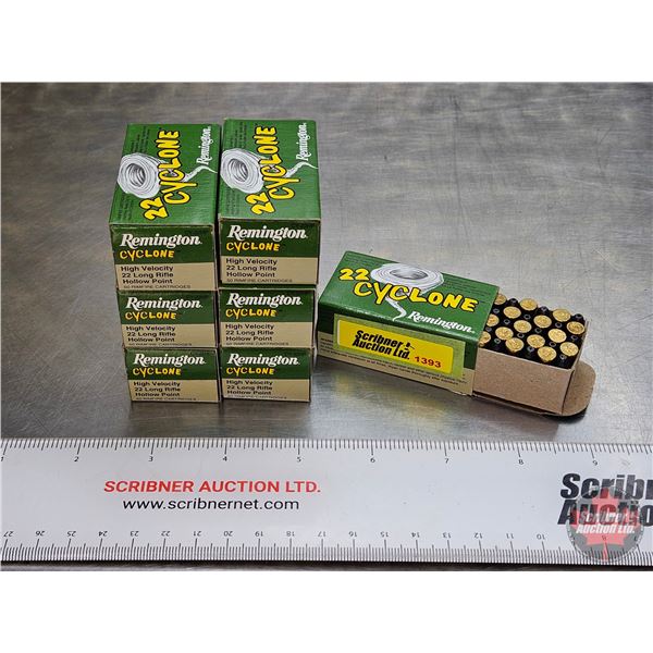 AMMO : Remington Cyclone :  22LR (36gr Hollow Point) (7 Boxes of 50) (350 Rnds TOTAL)