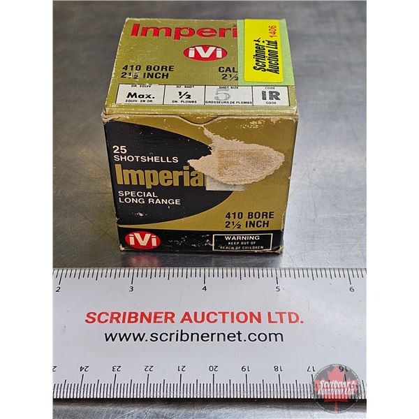 AMMO : IVI Imperial 410ga (2-1/2") (1/2oz - #5 Shot) (1 Box of 25) (25 Rnds TOTAL)