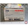 Image 4 : AMMO: Federal Classic : .308 Win (150gr Hi-Shok SP) (1 Box of 24 Rnds TOTAL)