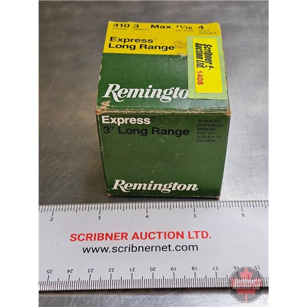 AMMO : Remington Express Long Range : 410ga (3") (11/16oz - #4 Shot) (1 Box of 25 Rnds TOTAL)