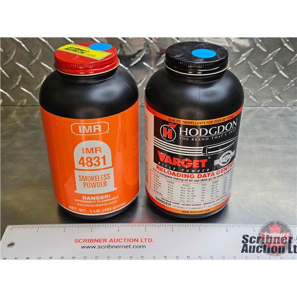 POWDER : Partial Jars (2) ~ IMR 4831 (Jar) (164grams) ~ Hodgdon Varget (Jar) (334grams)