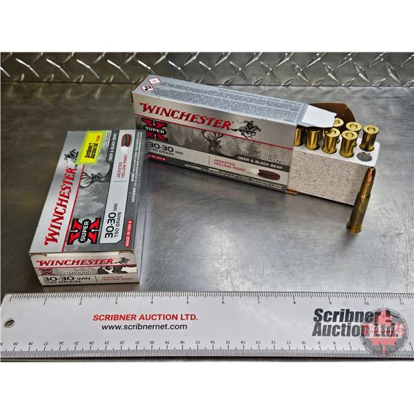 AMMO : Winchester Super X : 30-30 Win (150gr JHP) (2 Boxes of 20) (40 Rnds TOTAL)