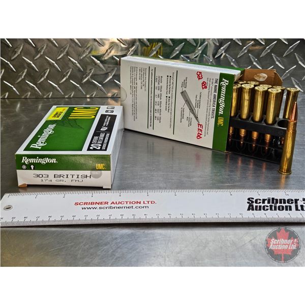 AMMO : Remington UMC : 303 British (174gr FMJ) (2 Boxes of 20) (40 Rnds TOTAL)
