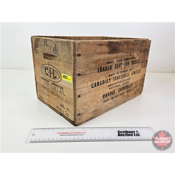 CIL Wooden Ammo Crate  (8-5/8"H x 9-3/8"W x 14"D)