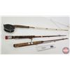 Image 1 : Vintage Fishing Rods & Fly Reels (3) (Note : Rod with the Fly Reel is Missing End)  (Shipping Size :