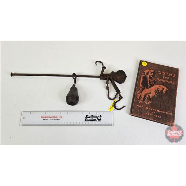 Collector Combo: Fur Trade Scale & Guide for Trapping Book 1935 (Scale Measures: 16 L)
