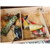 Image 5 : Vintage Tackle Box with Vintage Tackle Contents (Box Measures: 4-7/8"H x 13-1/8"W x 6-1/4"D)