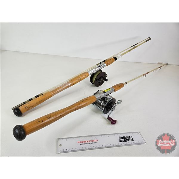 Vintage Deep Water Fishing Rods & Reels (2) - Algonquin Blanchard Model 852 6'6" Rod (2pc) w/Steelit