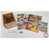 Image 1 : Vintage Outdoor Catalogues & Brochures (9) (1950's-1990's) c/w Wooden Japanese Oranges Box (Crate Me