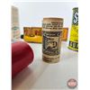 Image 3 : Vintage Gun Related Collectibles : - Gun Grease - Gun Glue - Pellets - Avon Aftershave Shotgun Shell